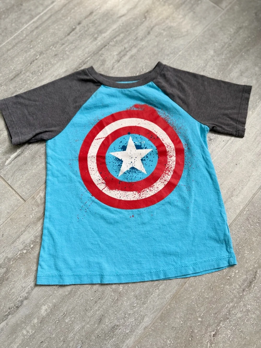 Marvel DC Boys T Shirt Lot 5T Captain America Hulk Justice League Superhero